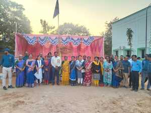 Annual Sports Day 2025–26 graced by the Honourable ADM, Khordha, with staff members.